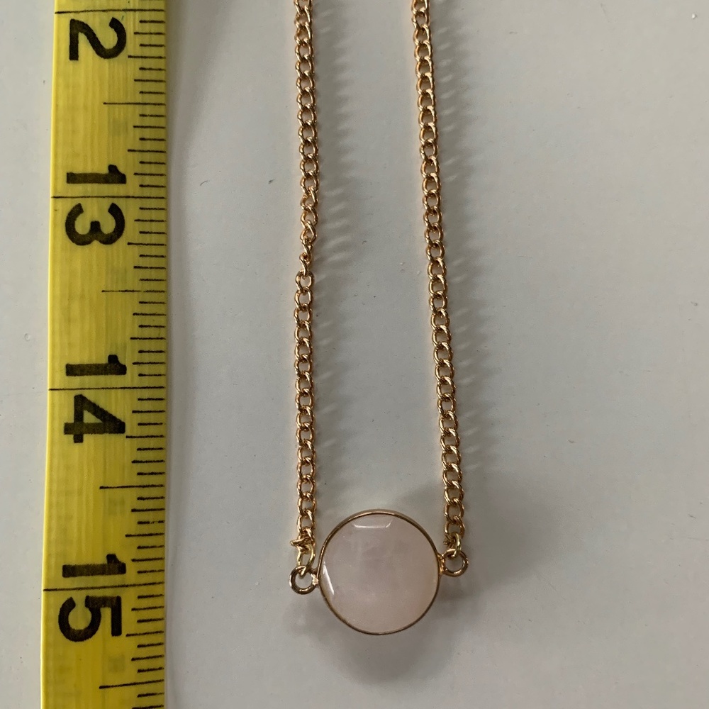 Pale Pink Stone Necklace